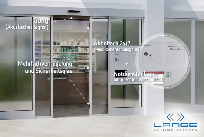 Türsysteme Fuer Apotheken von Lange Automaktiktueren Automatiktüren von LANGE